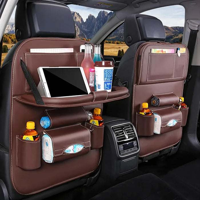 Premium Back Seat Organizer with Tray Table & Tablet Holder