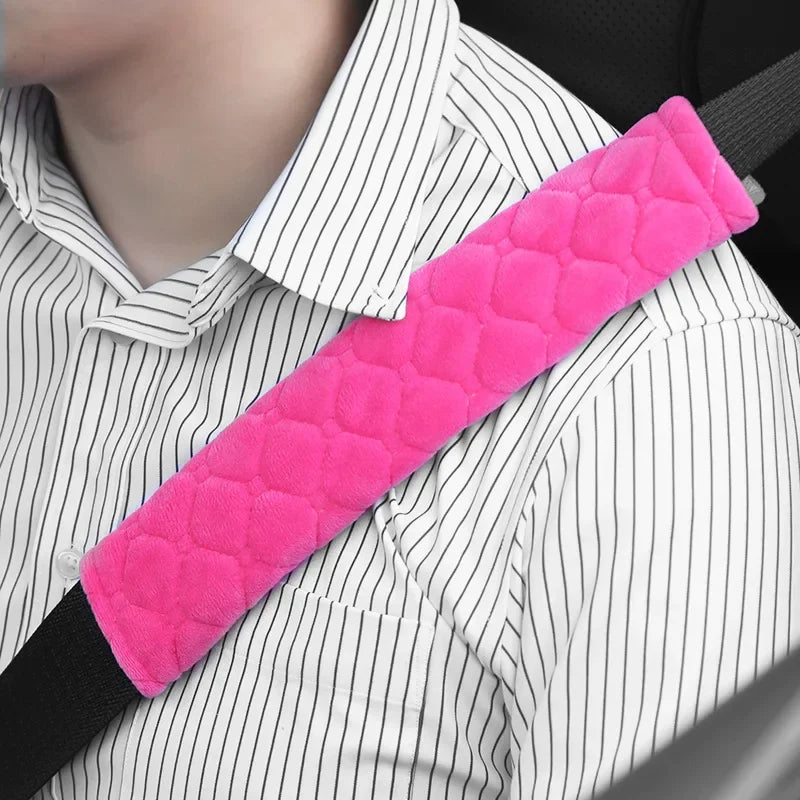 Leather Embossed Seat Belt Guard