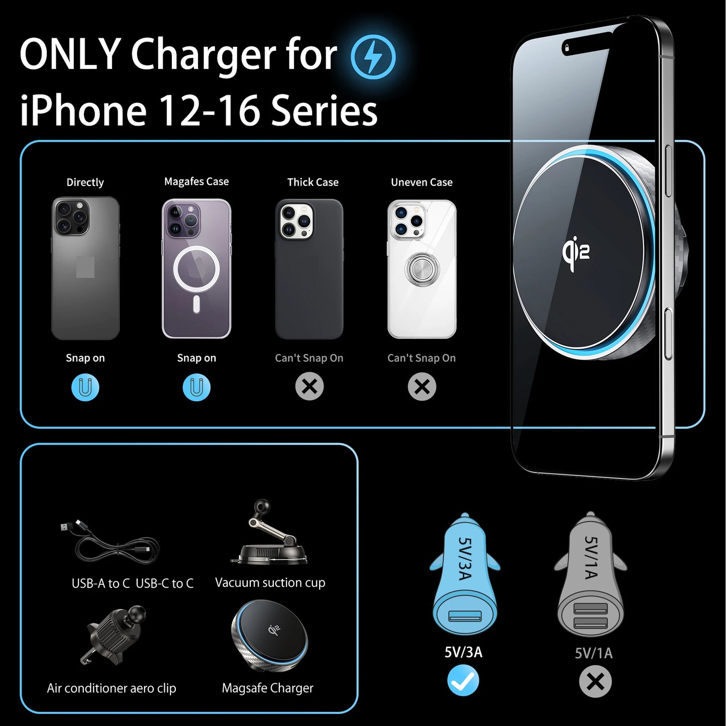 360° Adjustable Wireless Phone Charger