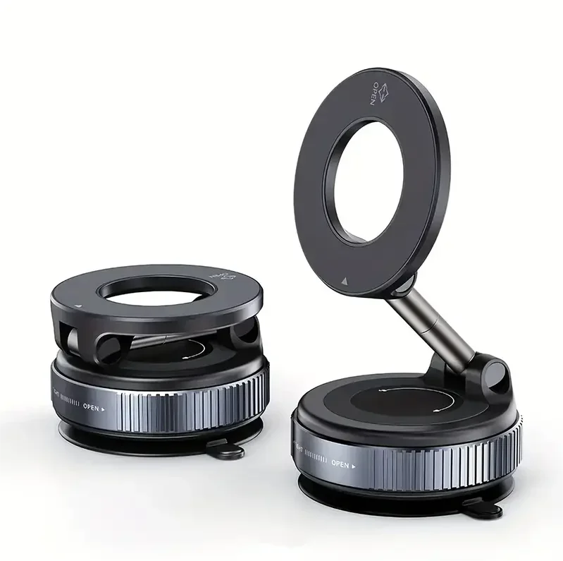 Vacuum Suction Magnetic Car Phone Holder — 96 lbs Grip