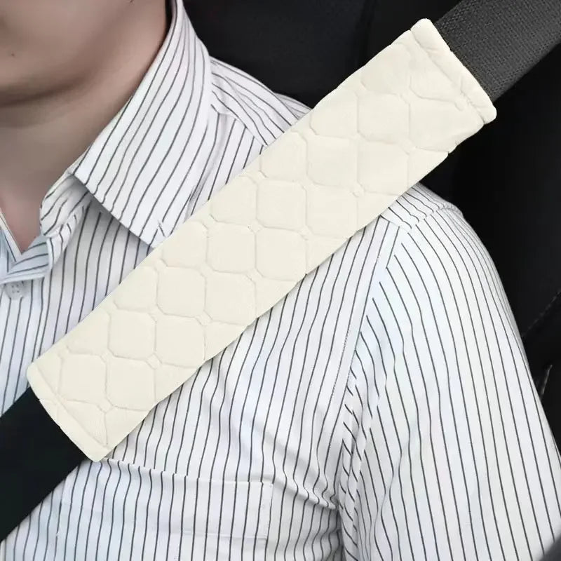 Leather Embossed Seat Belt Guard
