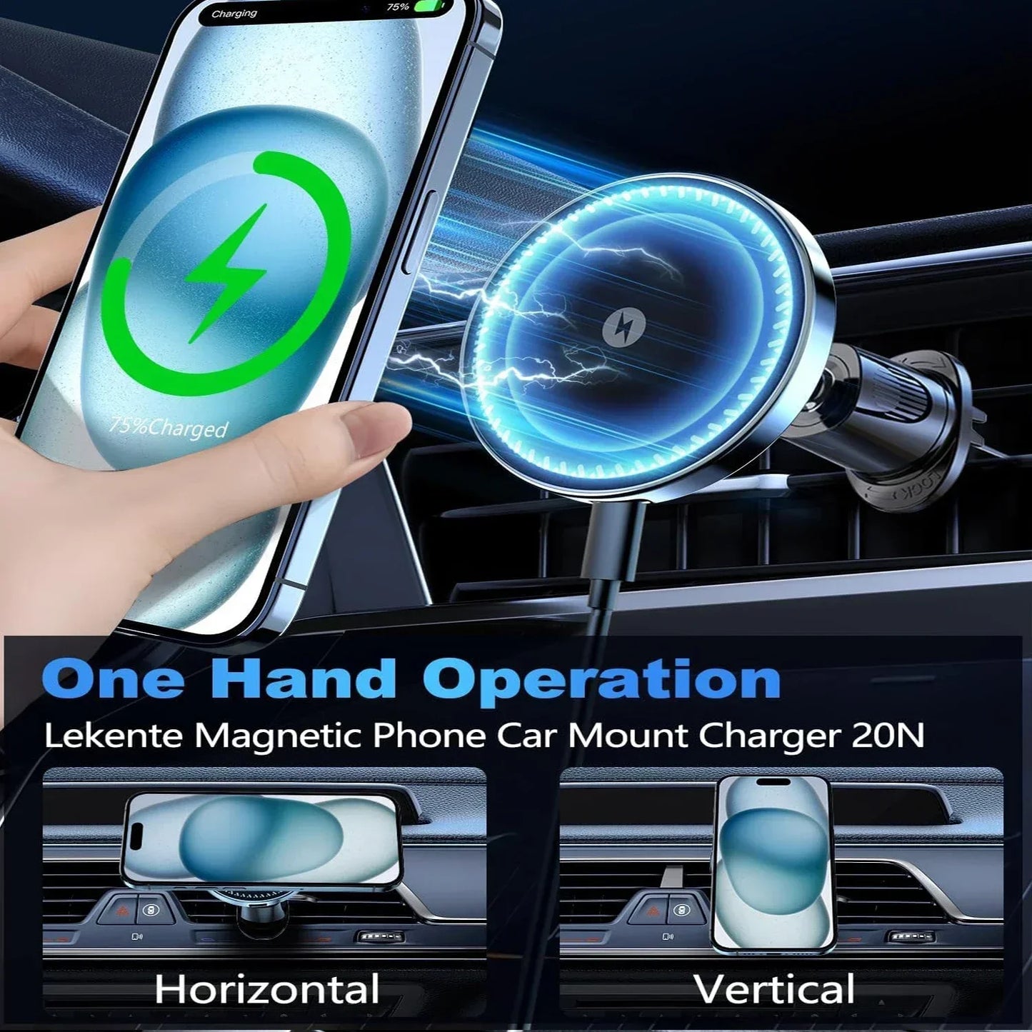 Air Vent Magnetic Wireless Charger
