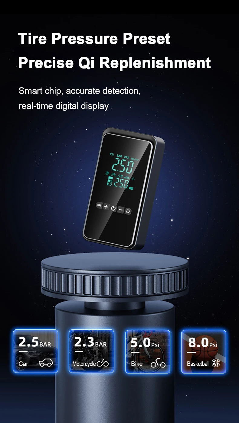 Rechargeable Digital Tire Inflator Pump