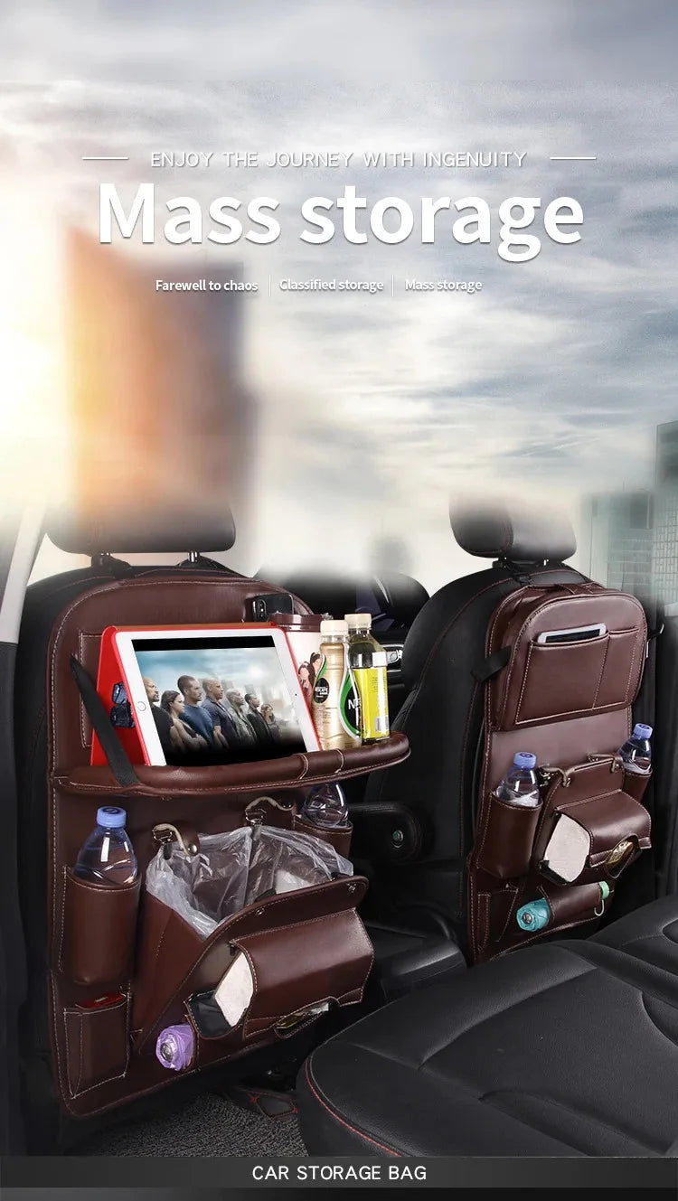 Premium Back Seat Organizer with Tray Table & Tablet Holder