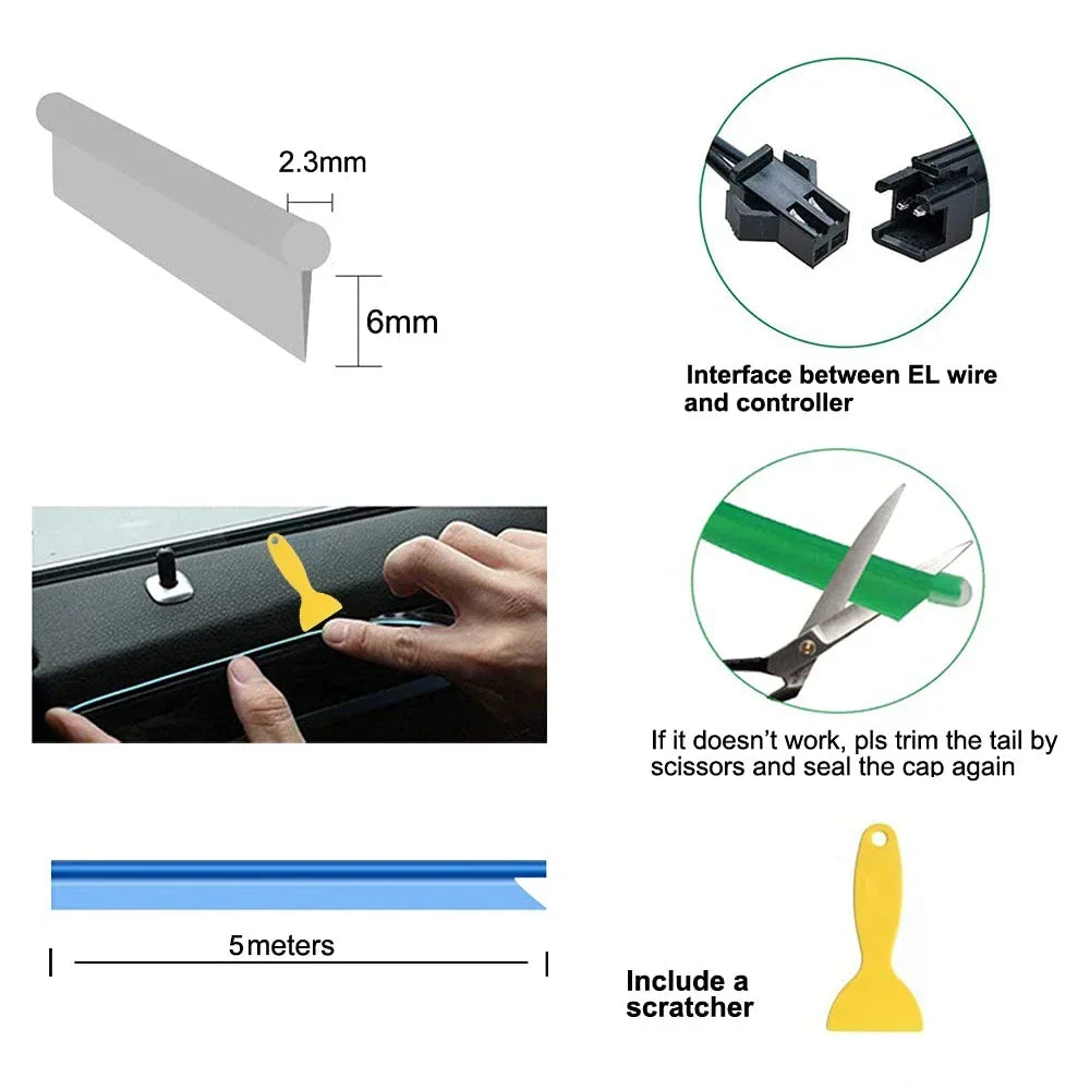 Waterproof LED DRL Strip Lights