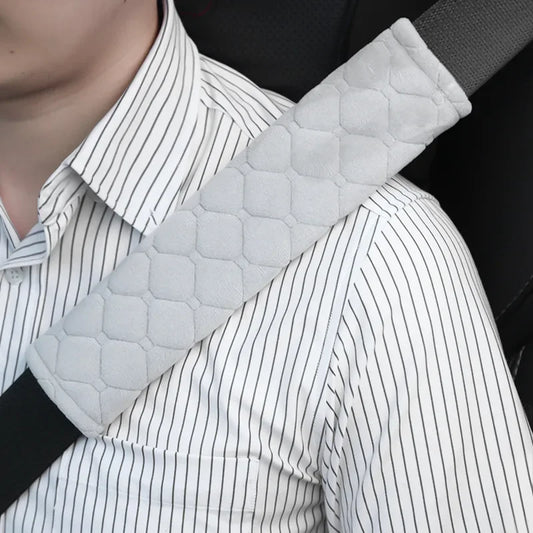 Leather Embossed Seat Belt Guard