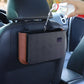 Leather Backseat Organizer with Cup Holder