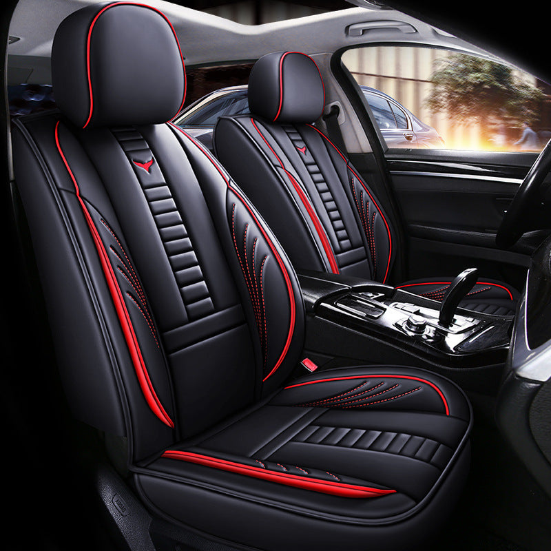 Blue Black Patchwork Seat Cover
