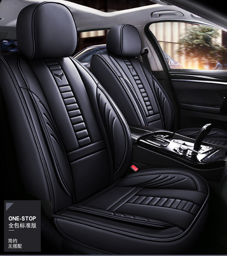 Blue Black Patchwork Seat Cover