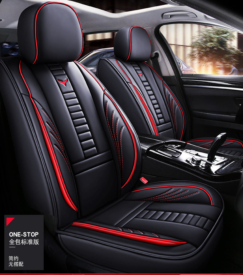 Blue Black Patchwork Seat Cover