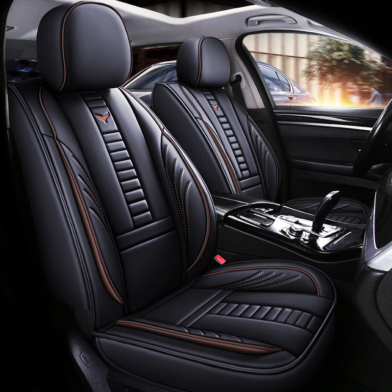 Blue Black Patchwork Seat Cover
