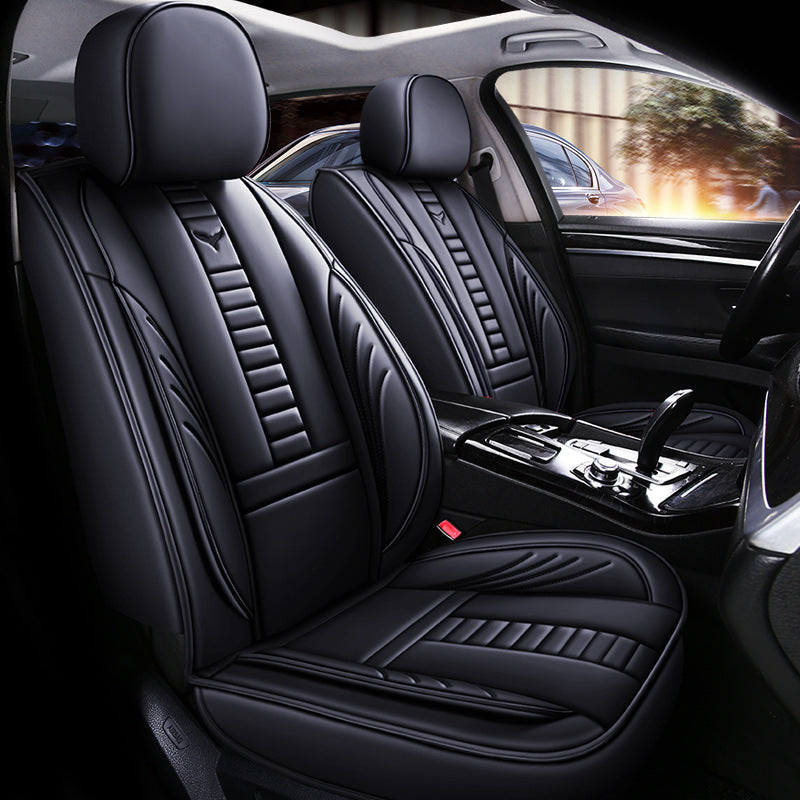 Blue Black Patchwork Seat Cover