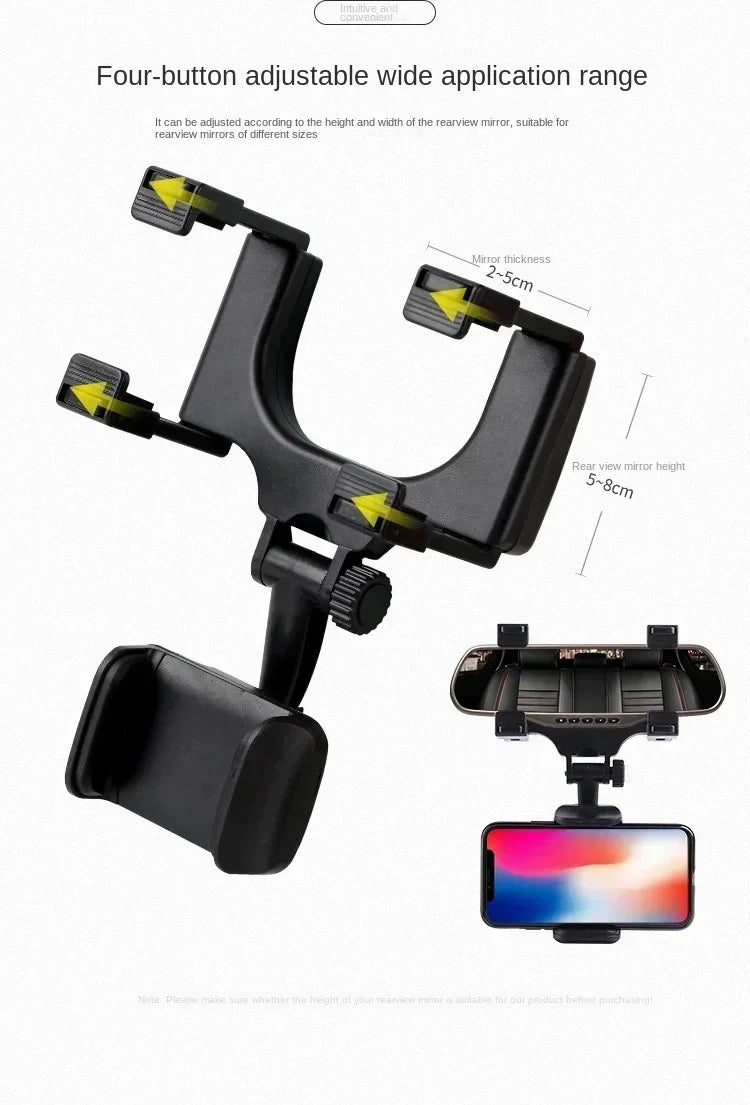 Rearview Mirror Car Phone Holder