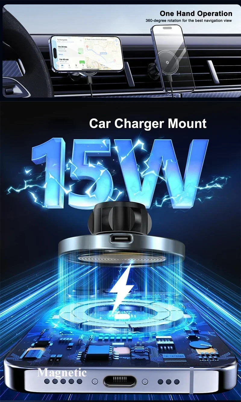 Air Vent Magnetic Wireless Charger