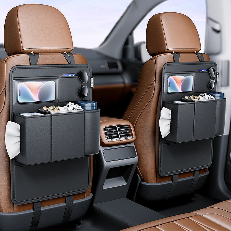 Leather Backseat Hanging Storage Bag