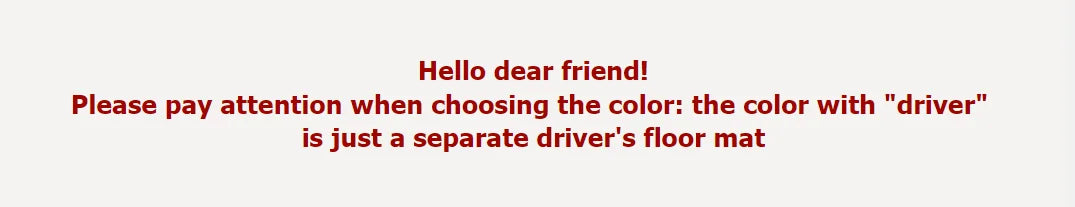Universal Leather Floor Mats SEAT