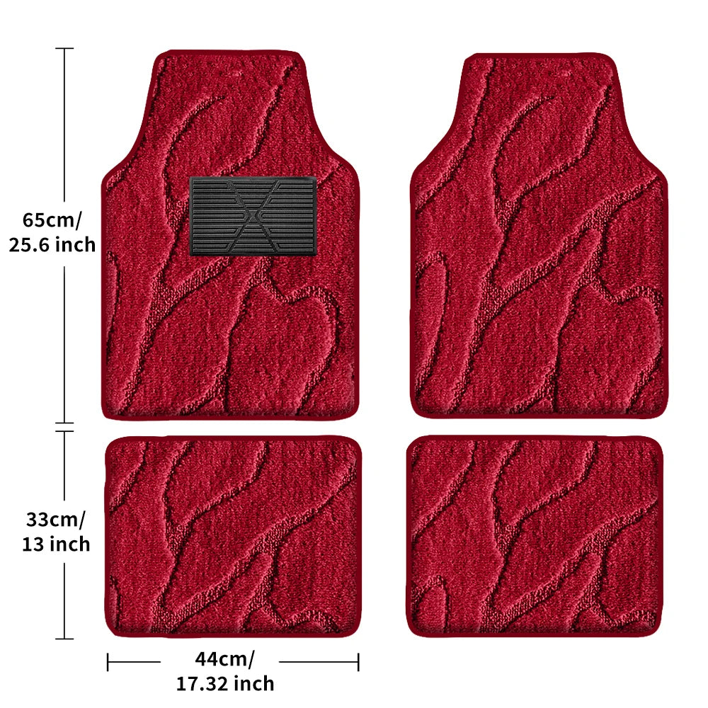 Beige Leather Waterproof Floor Mats