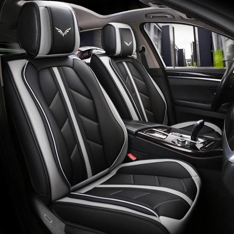 Blue Black Patchwork Seat Cover
