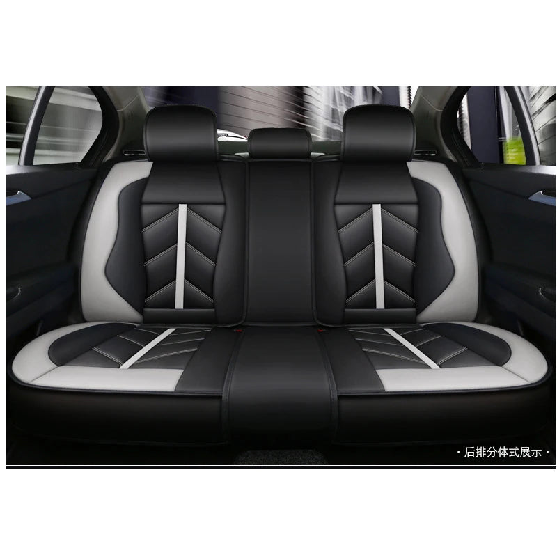 Blue Black Patchwork Seat Cover