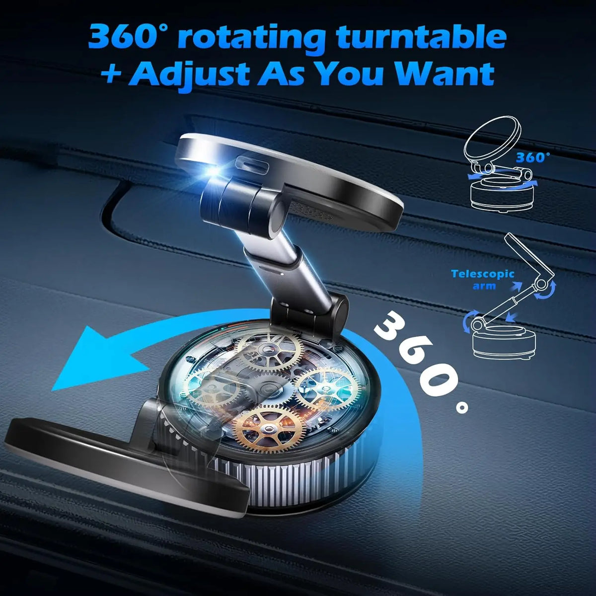 360° MagSafe 15W Wireless Car Charger Mount