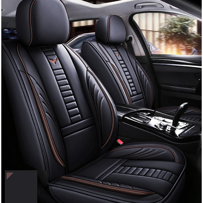 Blue Black Patchwork Seat Cover