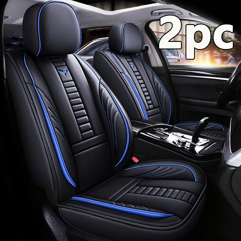 Blue Black Patchwork Seat Cover