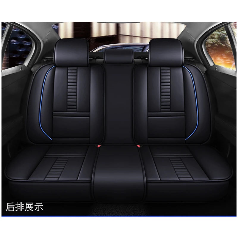 Blue Black Patchwork Seat Cover