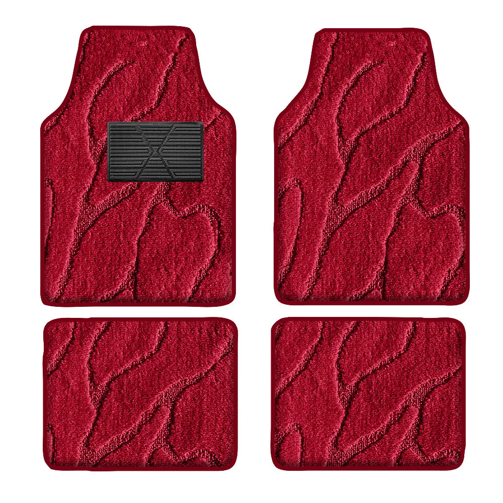 Beige Leather Waterproof Floor Mats