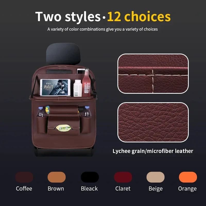 Premium Back Seat Organizer with Tray Table & Tablet Holder