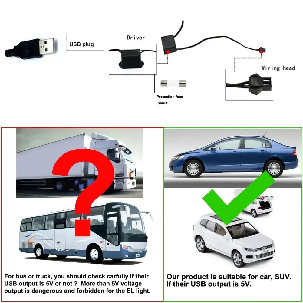 Waterproof LED DRL Strip Lights