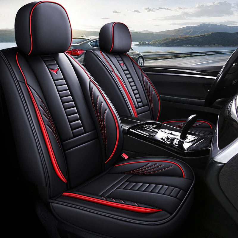 Blue Black Patchwork Seat Cover