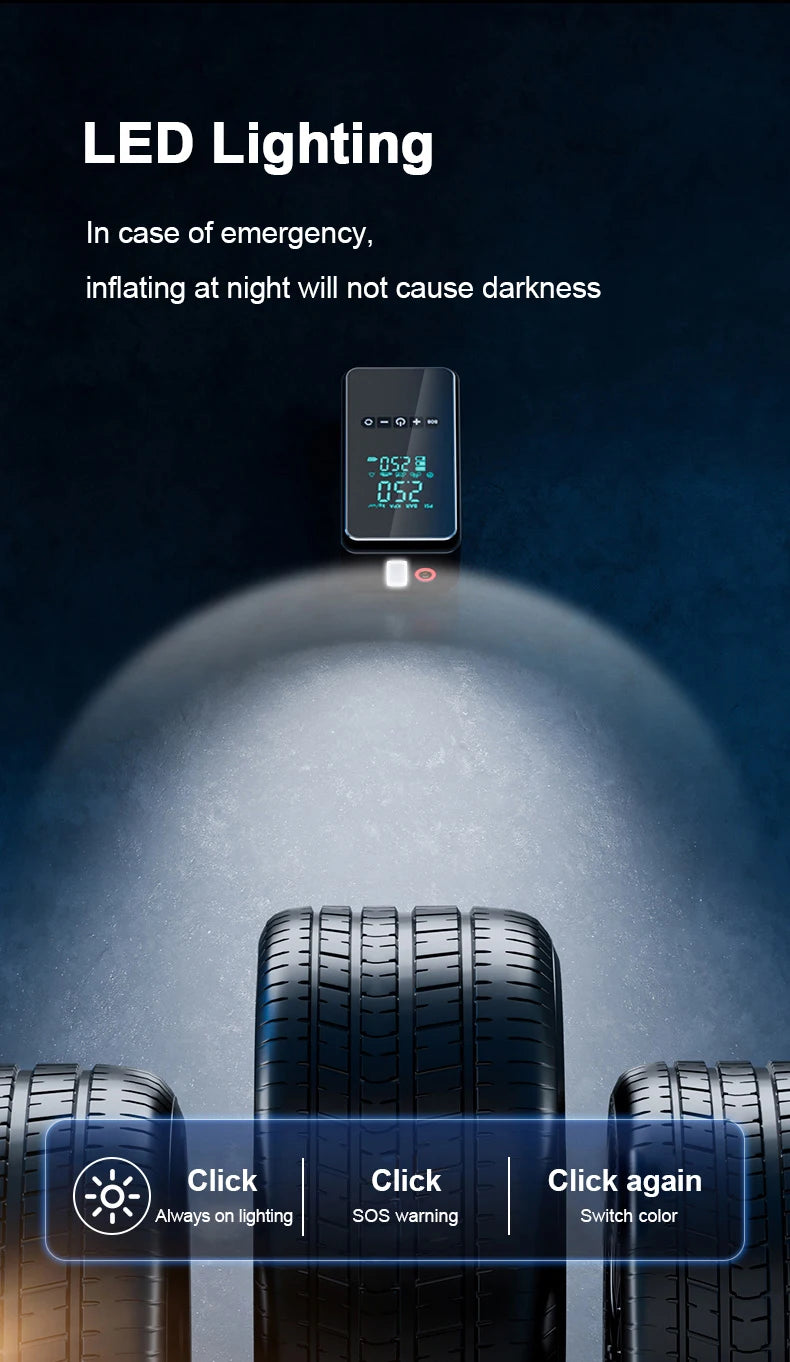 Rechargeable Digital Tire Inflator Pump