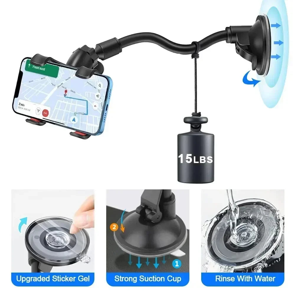 Windshield Dashboard Flexible Phone Mount