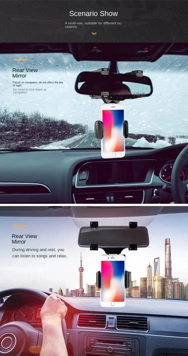Rearview Mirror Car Phone Holder