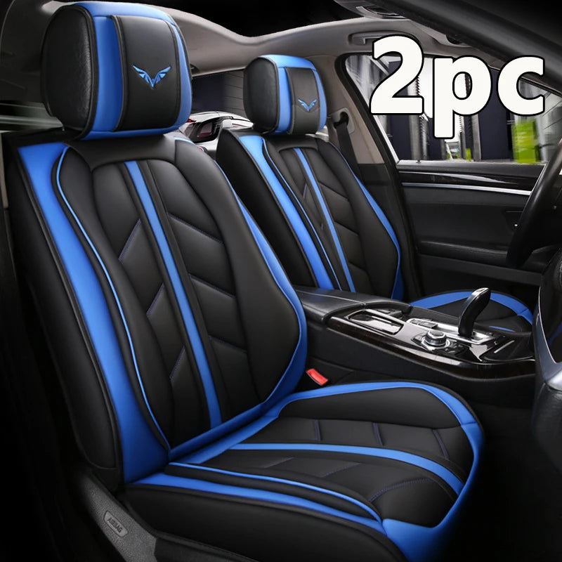 Blue Black Patchwork Seat Cover