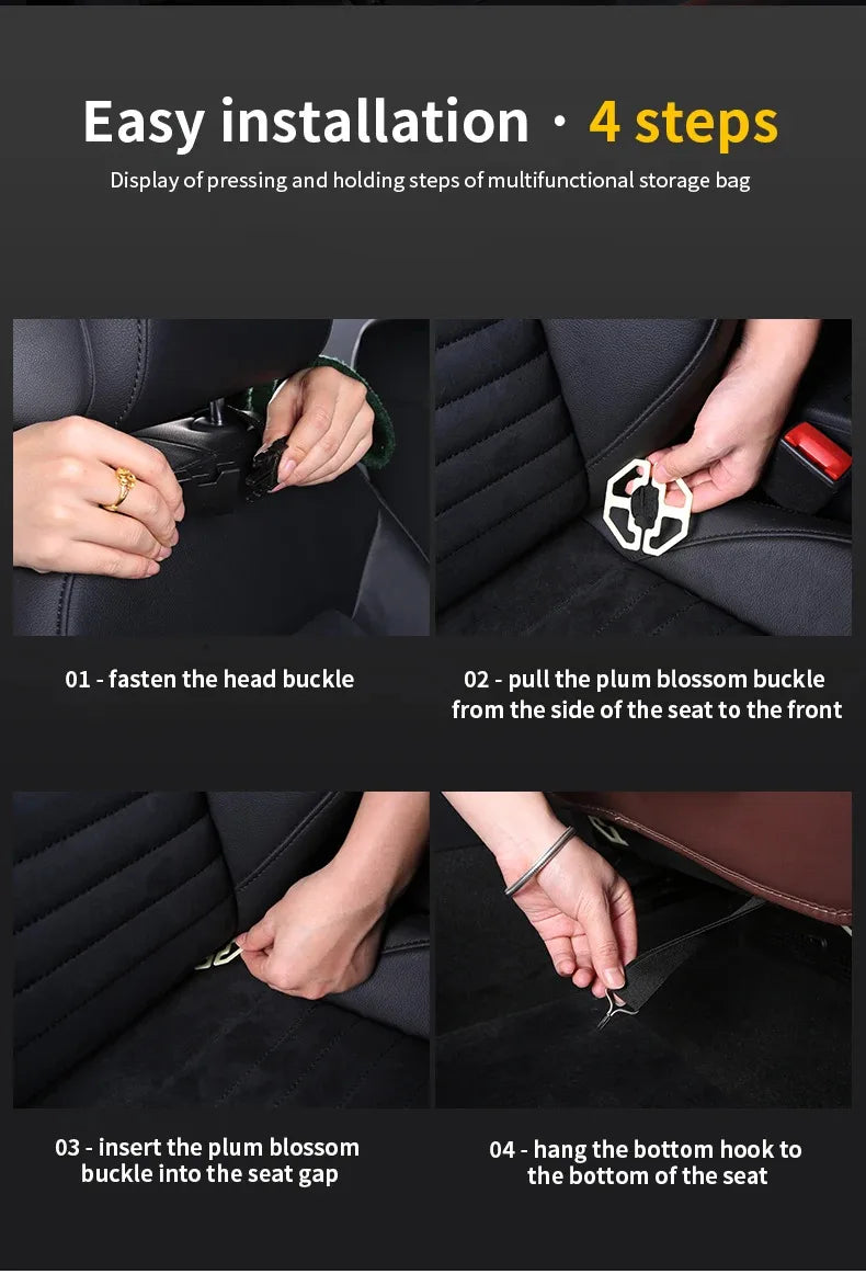 Premium Back Seat Organizer with Tray Table & Tablet Holder
