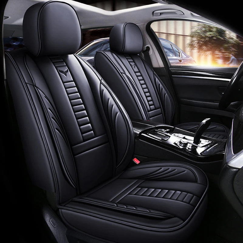 Blue Black Patchwork Seat Cover