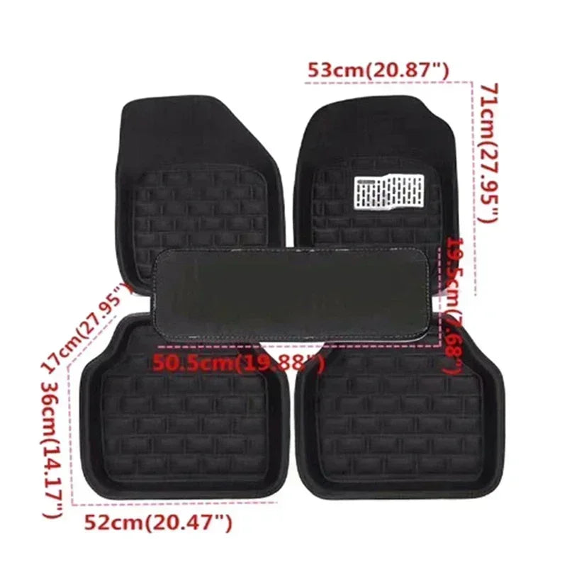 5pcs Waterproof Leather Car Mats