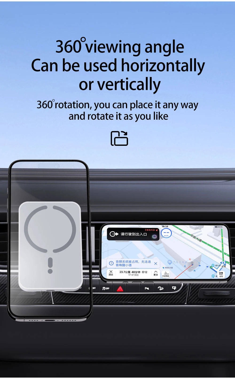15W Magnetic Car Phone Charger