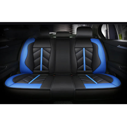 Blue Black Patchwork Seat Cover