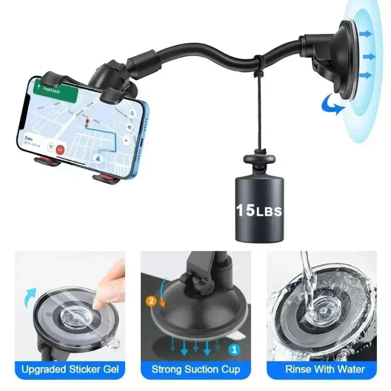 Windshield Dashboard Flexible Phone Mount