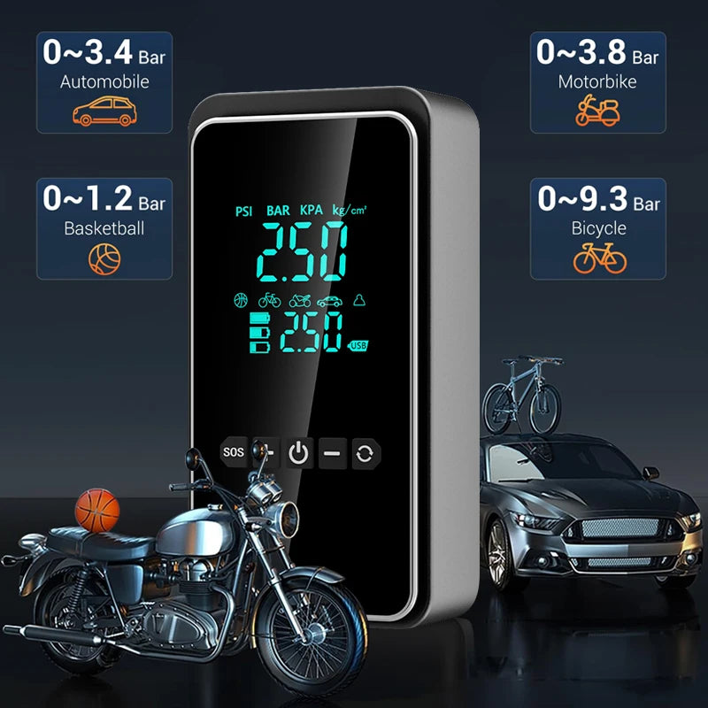 Rechargeable Digital Tire Inflator Pump