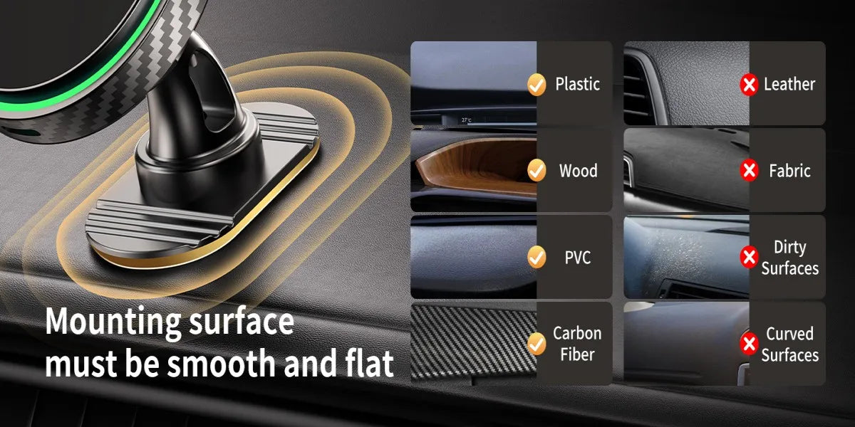 Qi2 Magnetic Wireless Car Charger