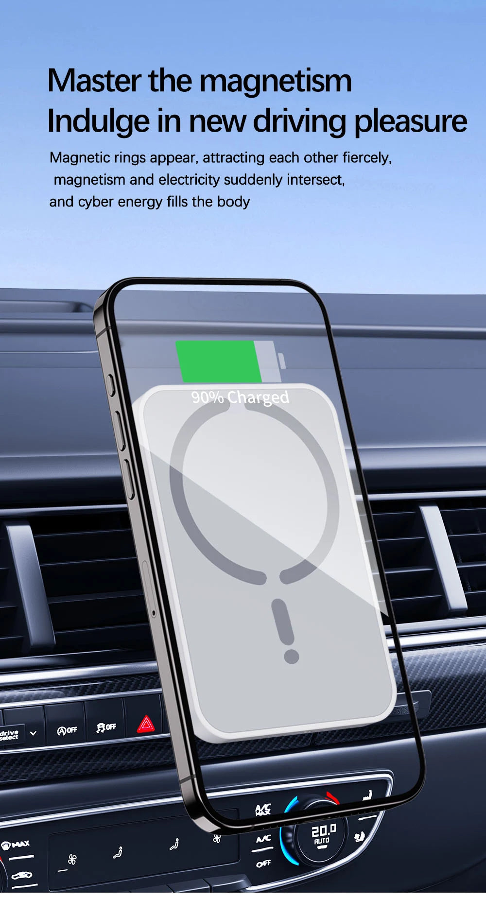 15W Magnetic Car Phone Charger