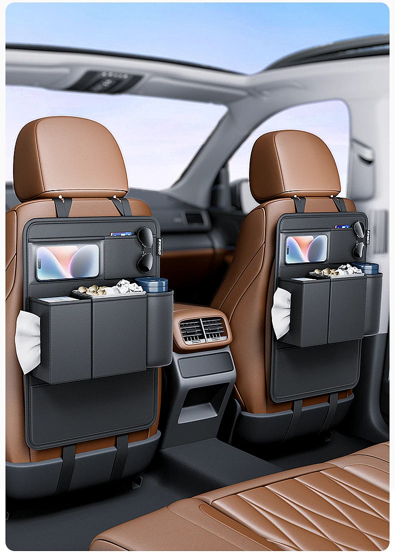 Leather Backseat Hanging Storage Bag