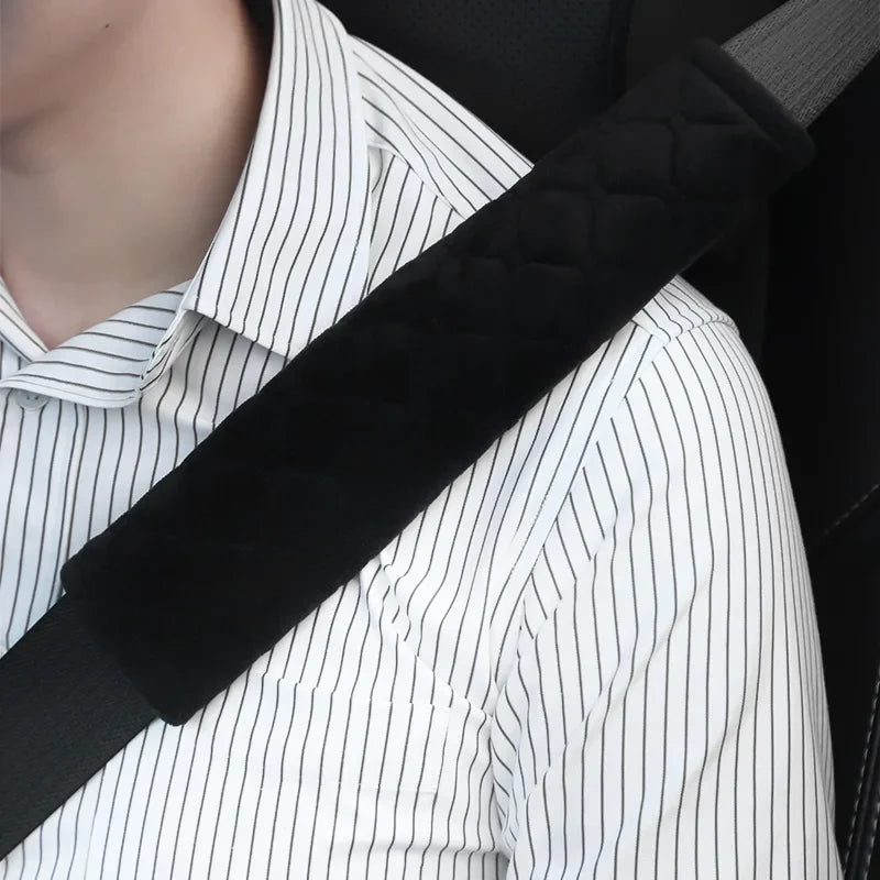 Leather Embossed Seat Belt Guard