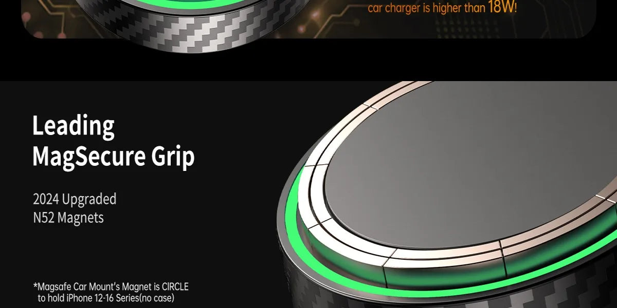 Qi2 Magnetic Wireless Car Charger