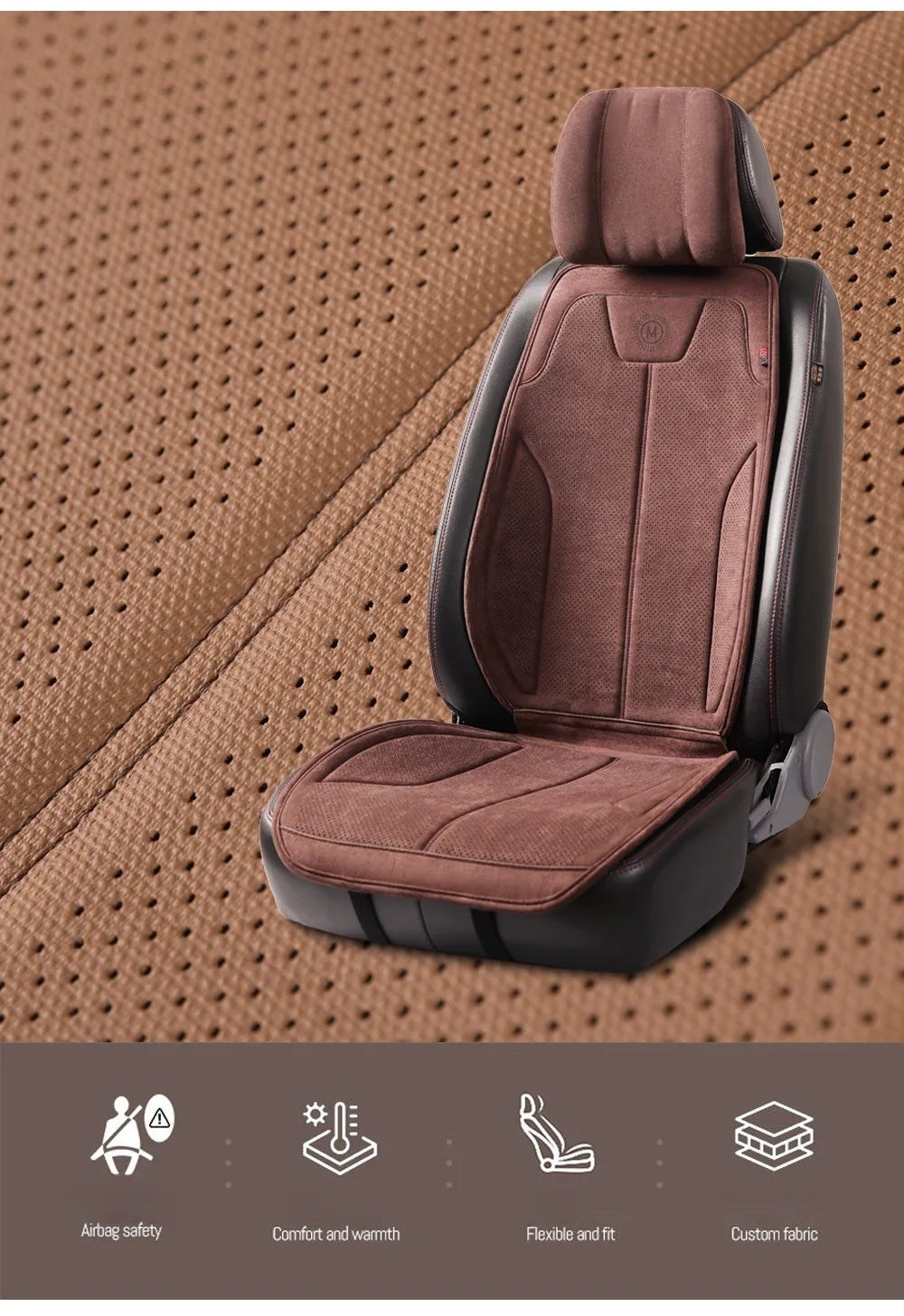 Luxury Suede Full Car Seat Cover