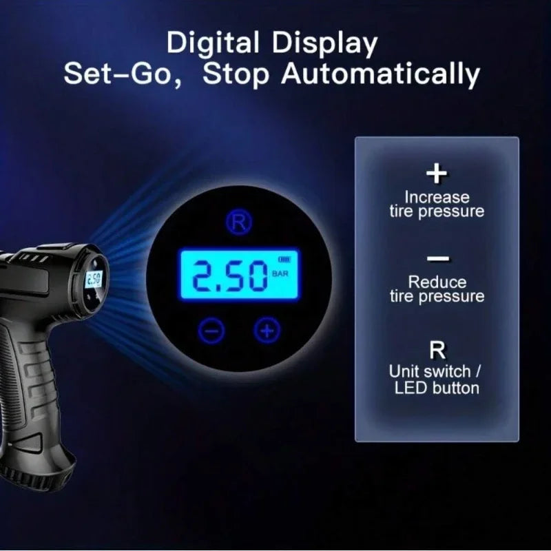 120W Handheld Digital Tire Inflator