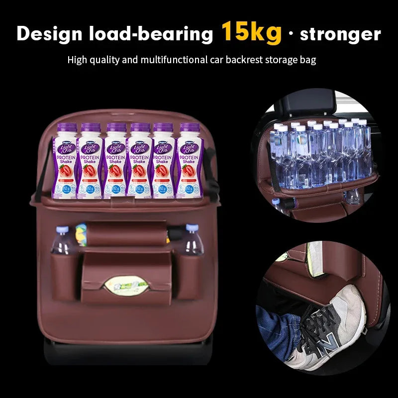 Premium Back Seat Organizer with Tray Table & Tablet Holder